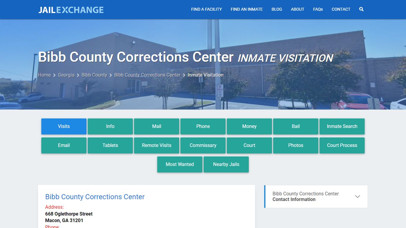 Inmate Visitation - Bibb County Corrections Center, GA - Jail Exchange